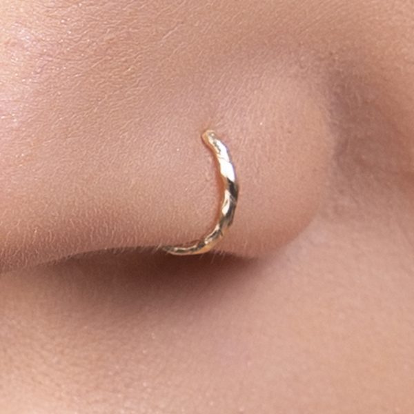 thin gold nose ring