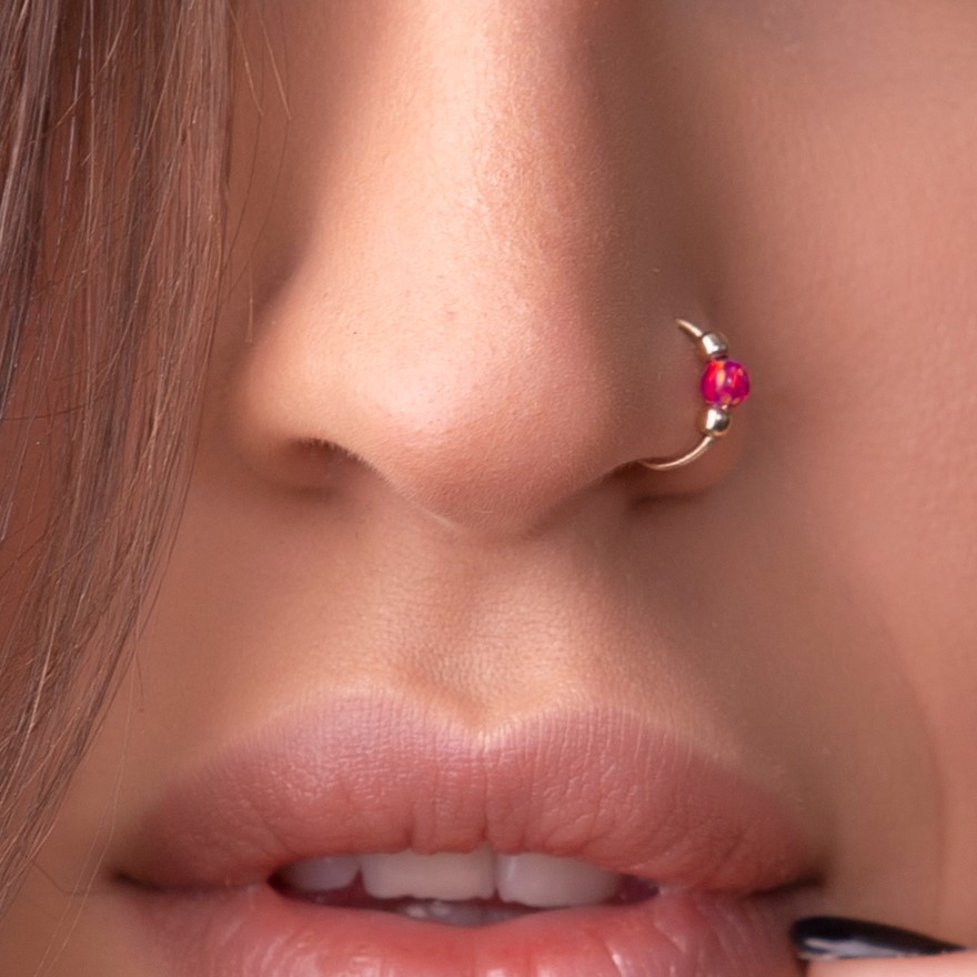 18 Gauge Stainless Steel Heart CZ Nose Ring Pack Set – BodyCandy
