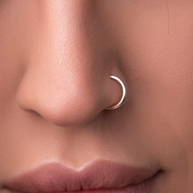 NIUREDLTD Nose Ring For Single Piercing Gold Spiral U Shaped Fan Chain Nose  Ring For Body Piercing Alloy Nose Ring For Women Girls - Walmart.com
