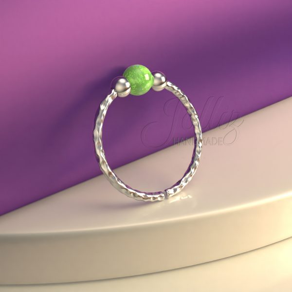 925 sterling silver green opal nose ring jolliz