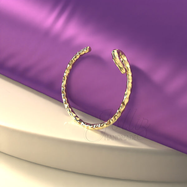 14K Gold Filled Hammered fake nose ring