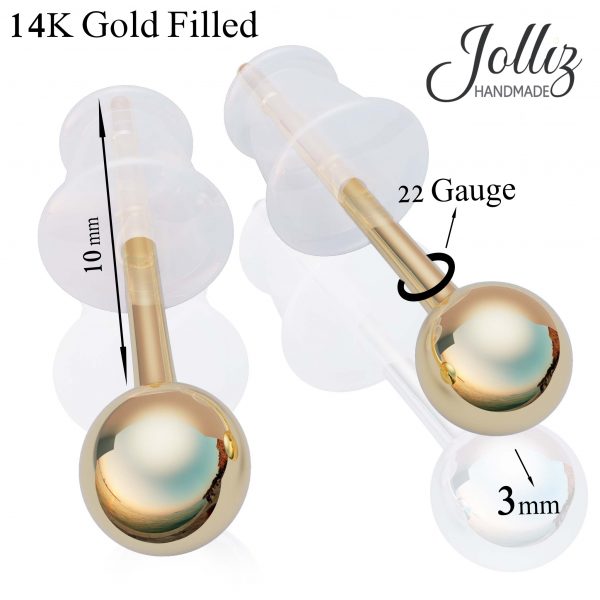 14k k gold filled stud earrings jolliz