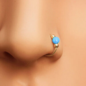 opal nose ring