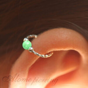 opal cartilage earrings