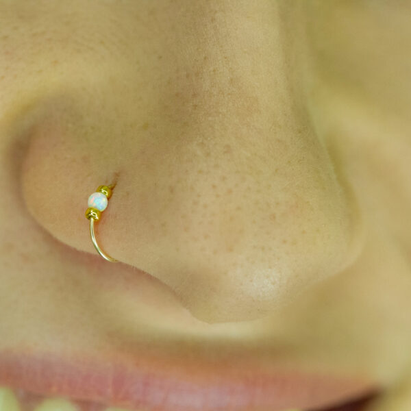 gold faux nose ring