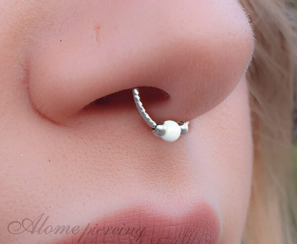 sterling silver faux septum ring