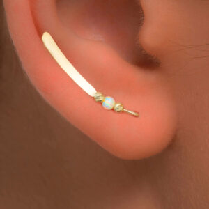 curved bar earrings