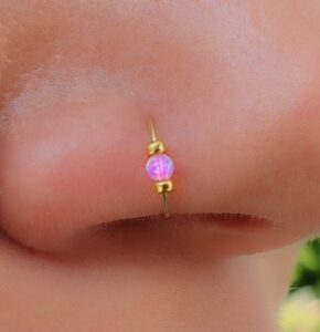 thin gold nose hoop
