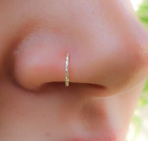sterling silver nose hoops