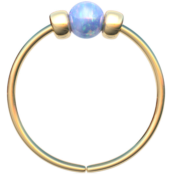 14K gold filled blue opal gold nose ring jolliz