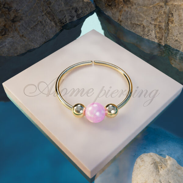 14k gold filled pink opal nose ring jolliz