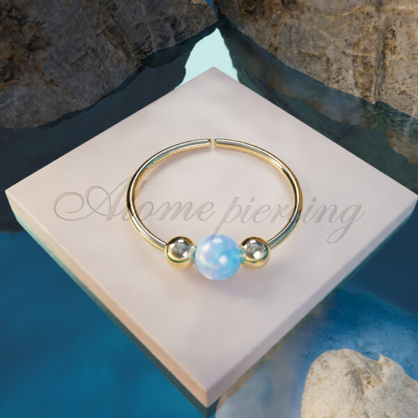 real opal septum ring