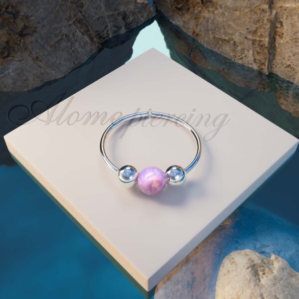 925 silver pink opal cartilage earring jolliz