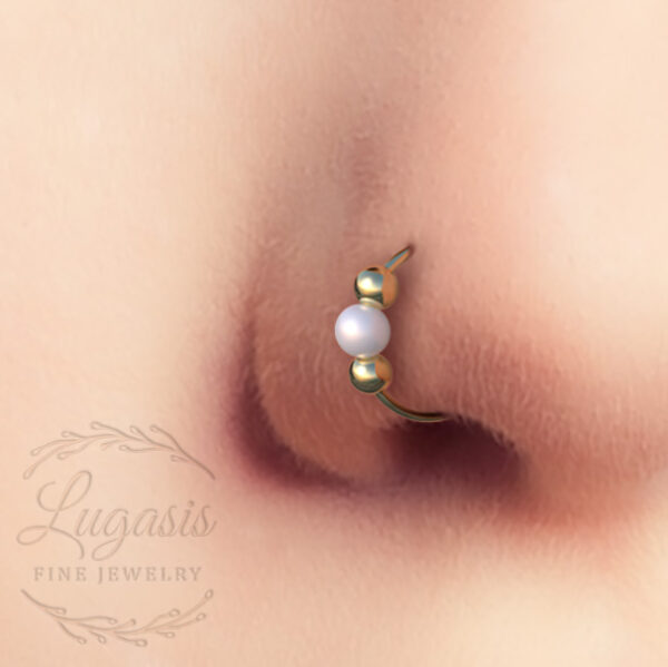 tiny gold nose ring
