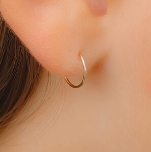 skinny hoop earrings
