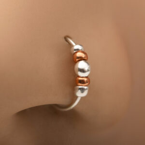 small silver nose ring