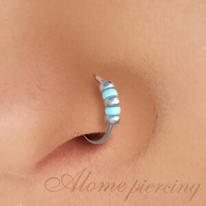 turquoise nose ring hoop