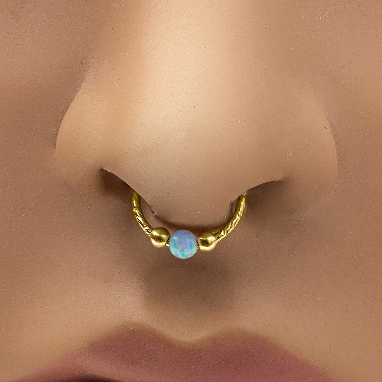 Amazon.com: Fake Septum Ring 14k gold filled Faux Nose Piercing - Faux  Triangle Nose Piercing Cuff : Handmade Products
