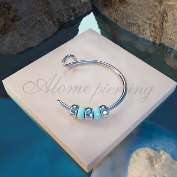 turquoise nose ring hoop