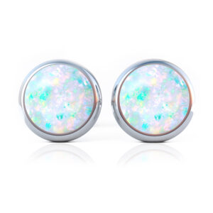 white opal earrings