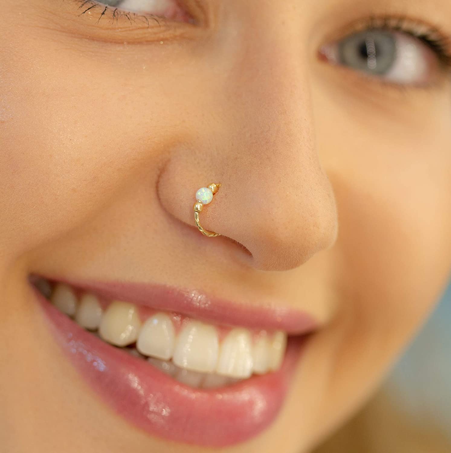 14k Yellow Gold Filled Fake Nose Ring