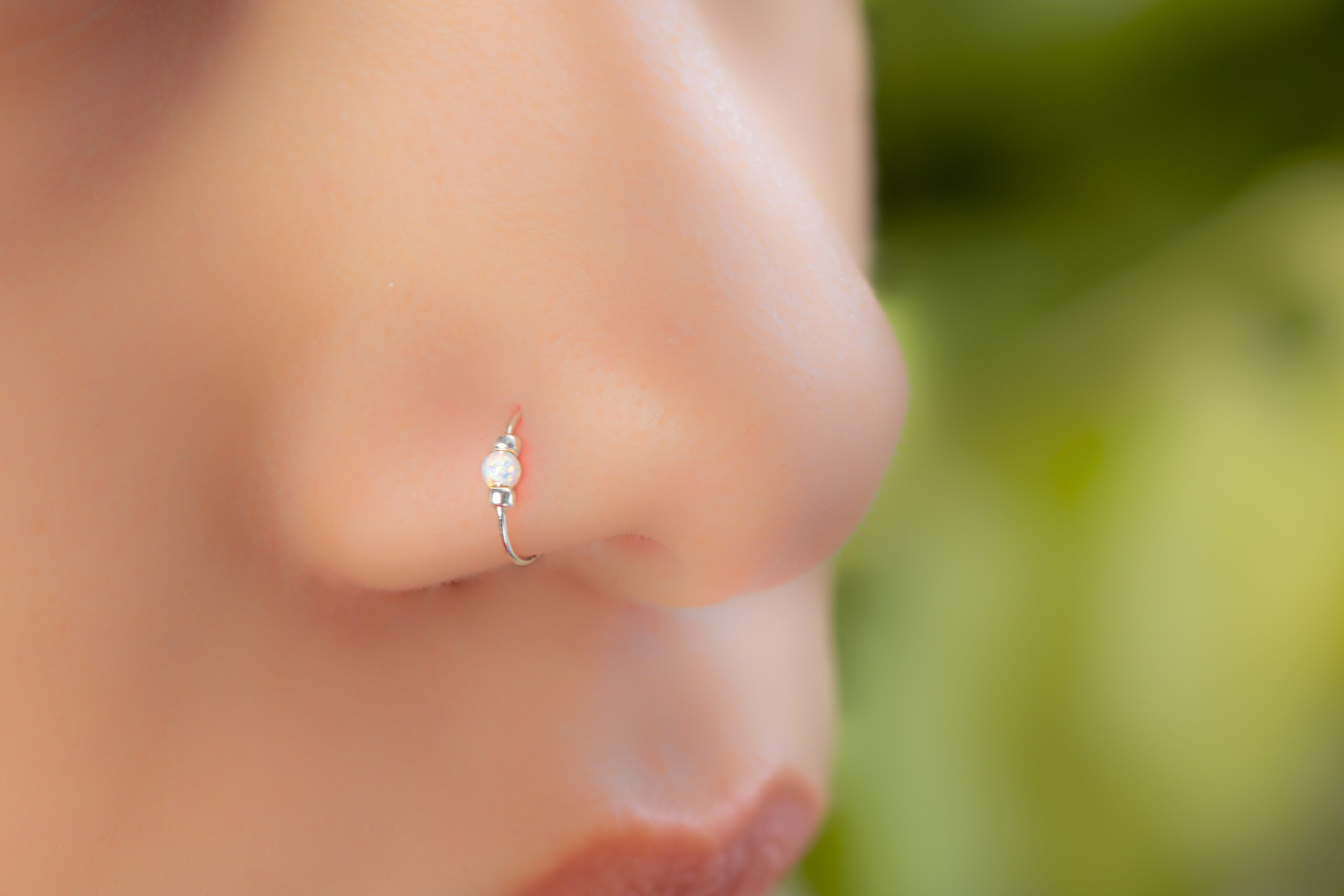 925 Sterling silver handmade 7 stone nose pin, fabulous floral design  custom nose stud, U band tiny nose pin color stone fancy jewelry np144 |  TRIBAL ORNAMENTS