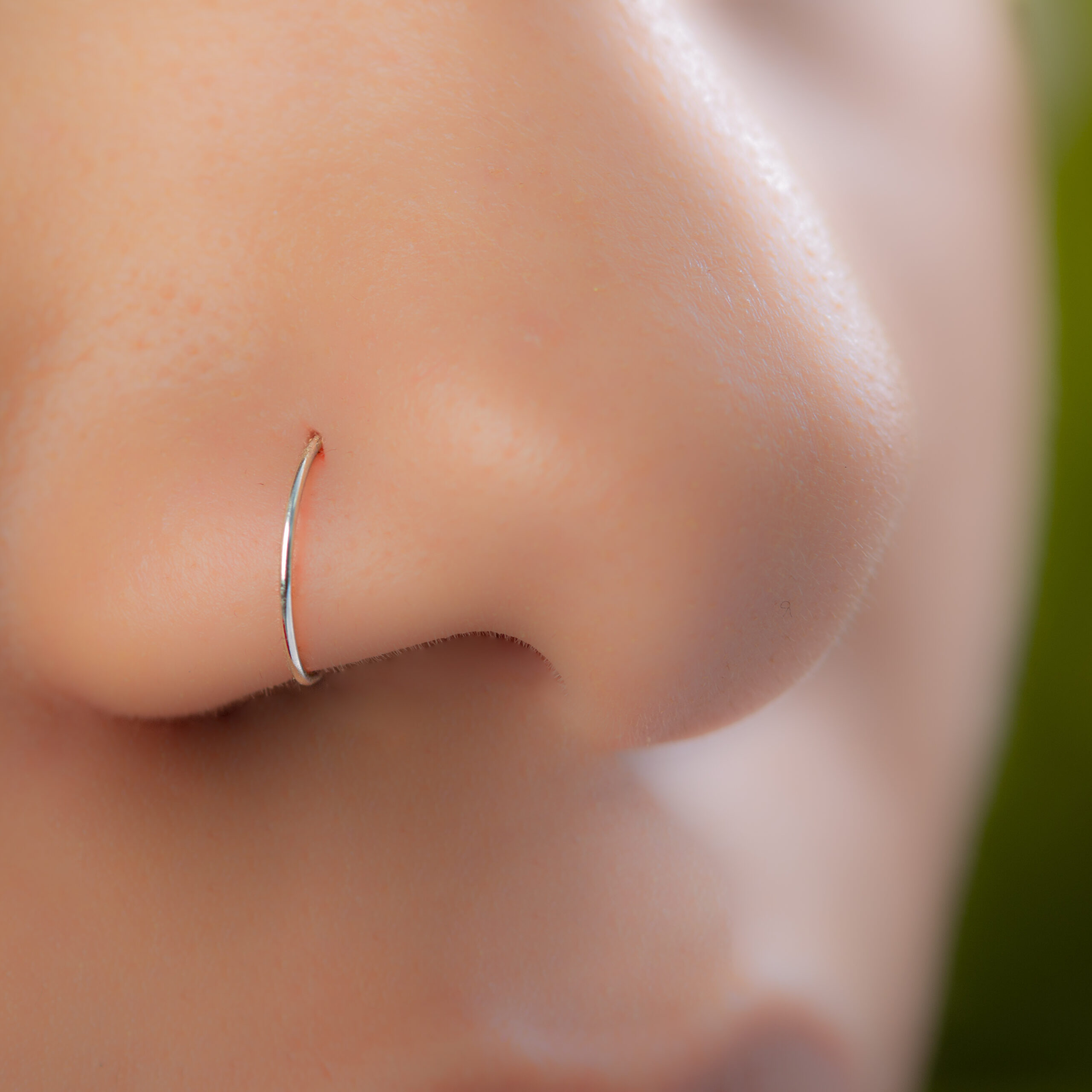 Buy Fake Nose Ring, Sterling Silver, SMALL Hoop NO PIERCING 20 Gauge,  Plain, Simple, Tiny, Delicate, Faux Nose Ring, Fake Piercing Online in  India - Etsy