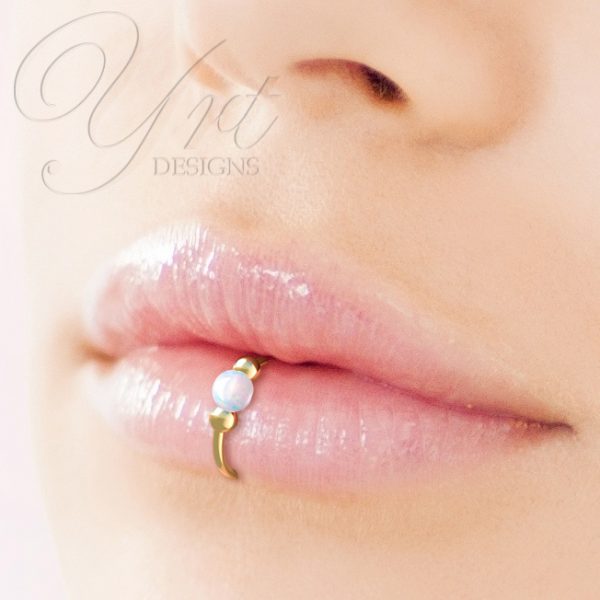 Faux Lip white Opal Jewelry