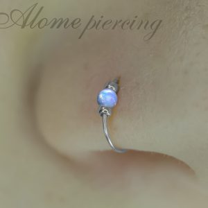 Opal nose rings