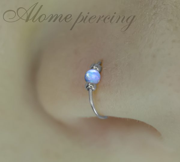 Opal nose rings