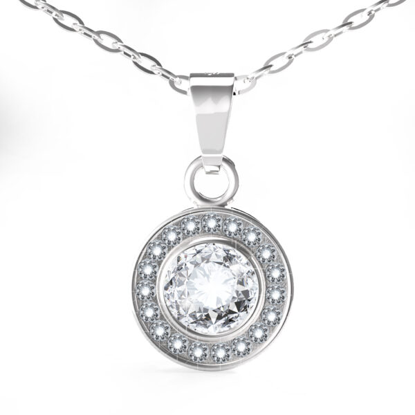 handmade 925 sterling silver cz crystal pendant necklace jolliz