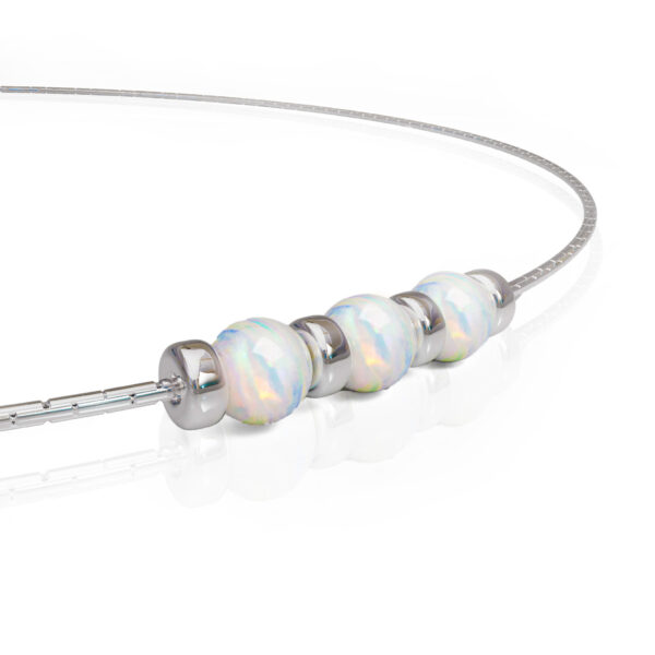 handmade 925 sterling silver fire white opals silver bracelet jolliz