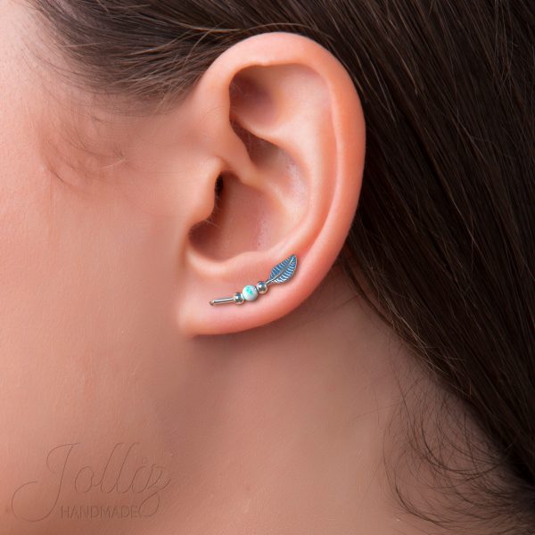 925 Sterling silver ear climber earrings jolliz