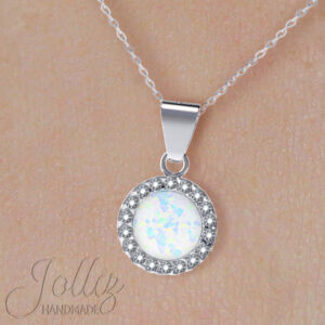 handmade 925 sterling silver opla pendant necklace jolliz