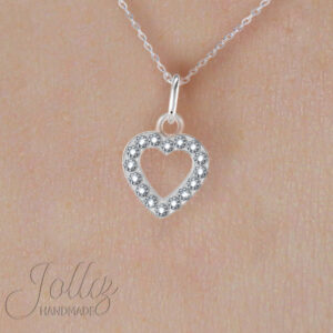 handmade 925 sterling silver heart pendant necklace jolliz