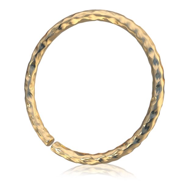 hammered gold helix ring