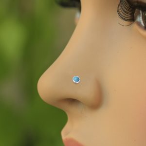 Turquoise Nose Stud Piercing