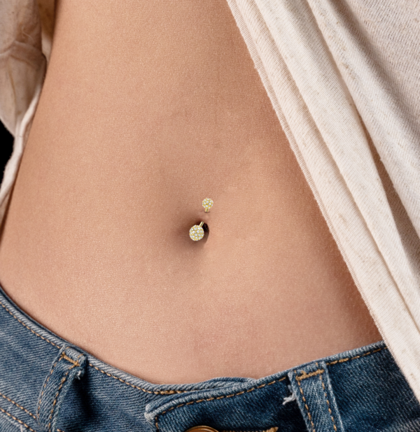 gold hoop belly button rings