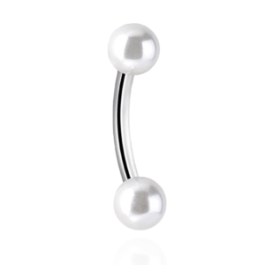 white belly button rings
