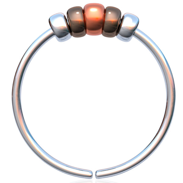 3d silver nose ring