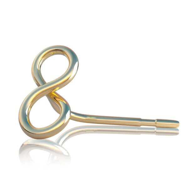 gold infinity nose stud 3d
