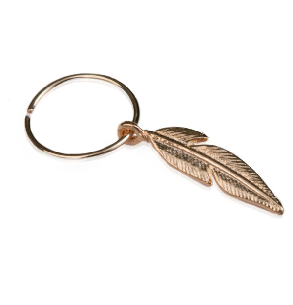 tribal feather charm earring