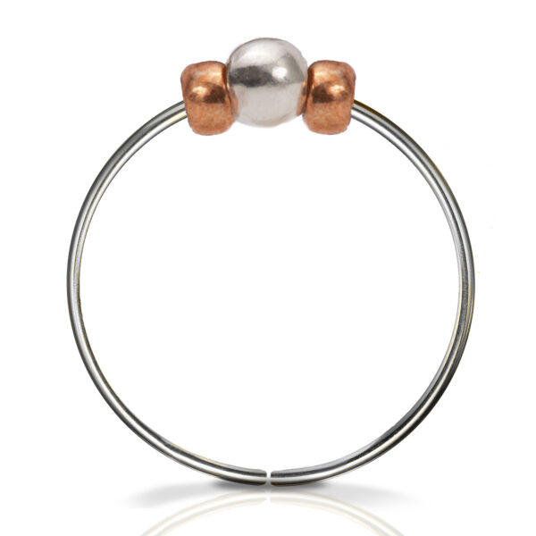 3d silver nose ring