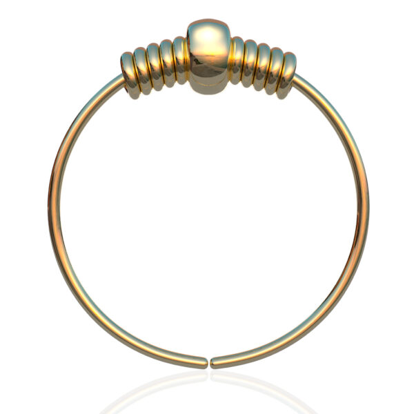 3d nose ring gold