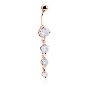 rose gold belly button ring