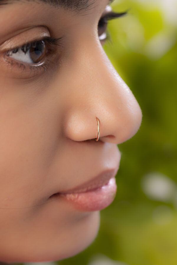 gold faux nose ring