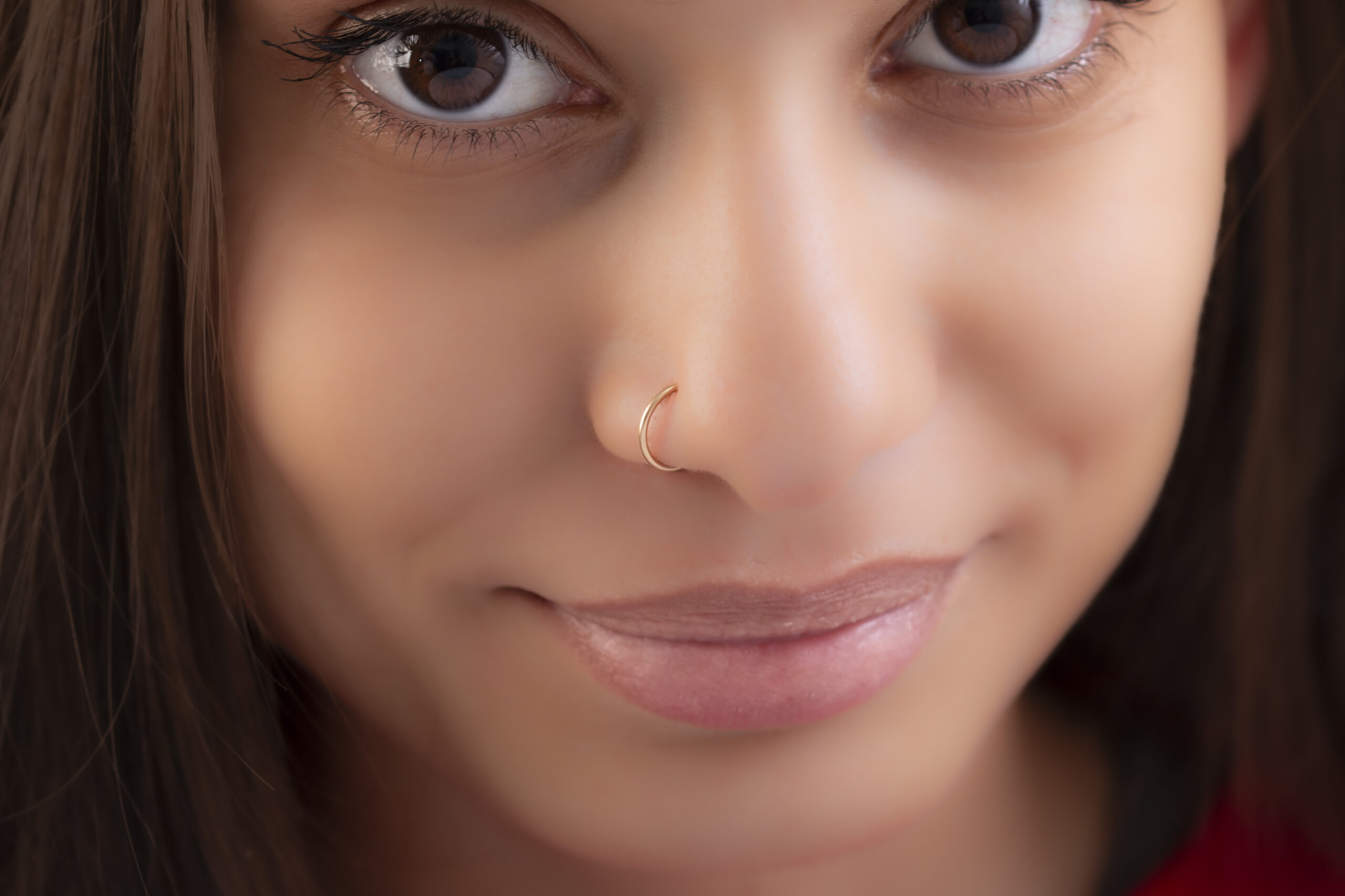 Close-up of Indian woman with nose ring, Stock Photo, Picture And Rights  Managed Image. Pic. ZQ5-2940360 | agefotostock