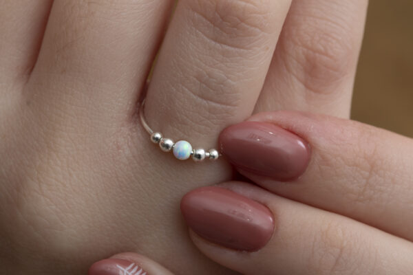 womens opal fidget ring