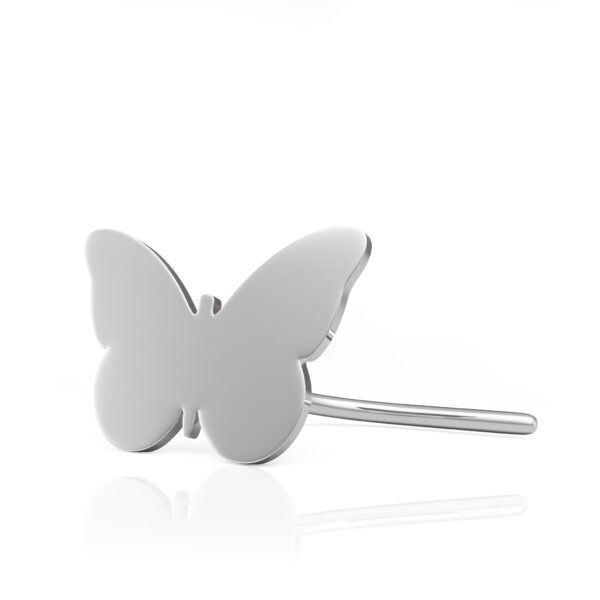 silver nose stud