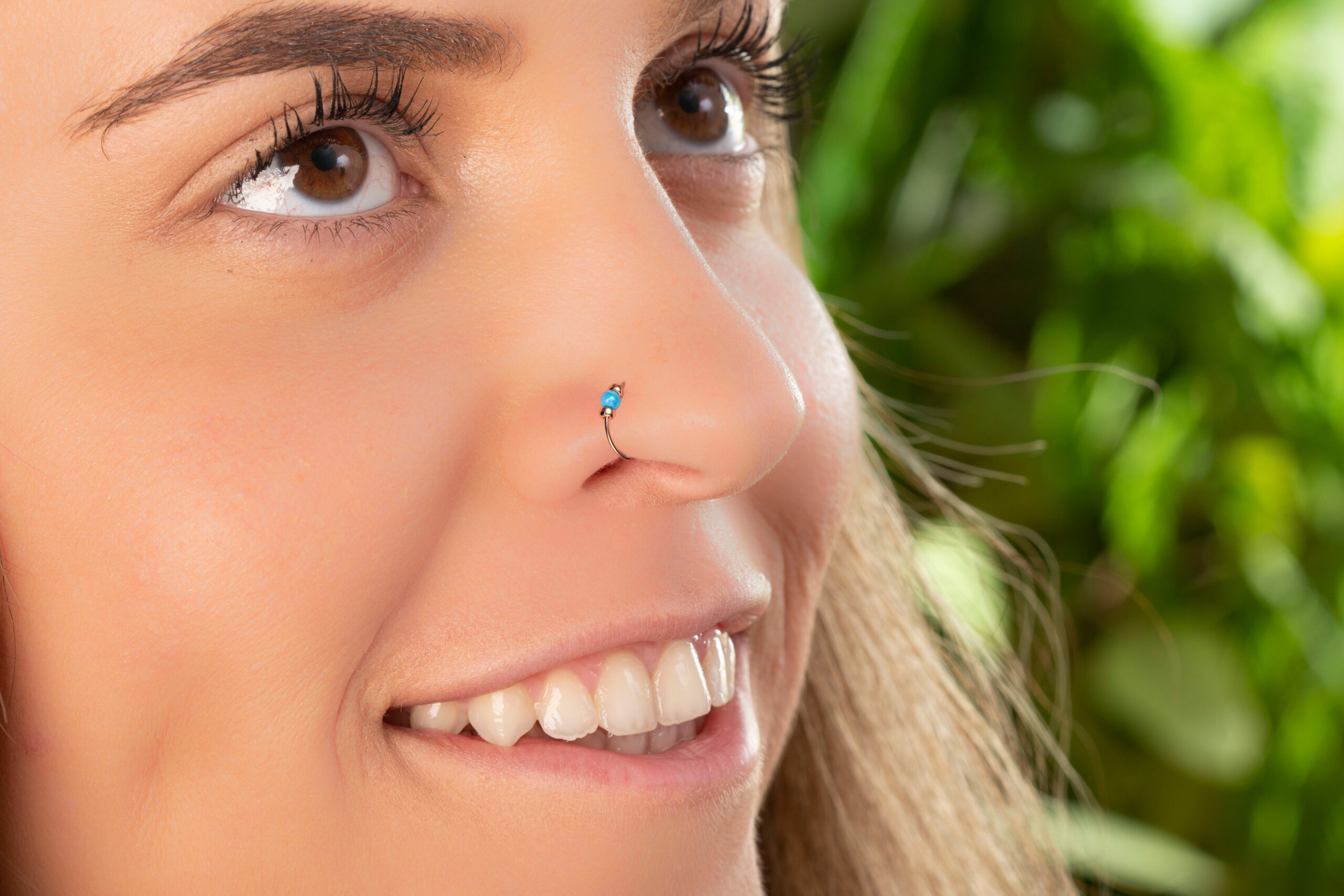 blue opal nose ring scaled